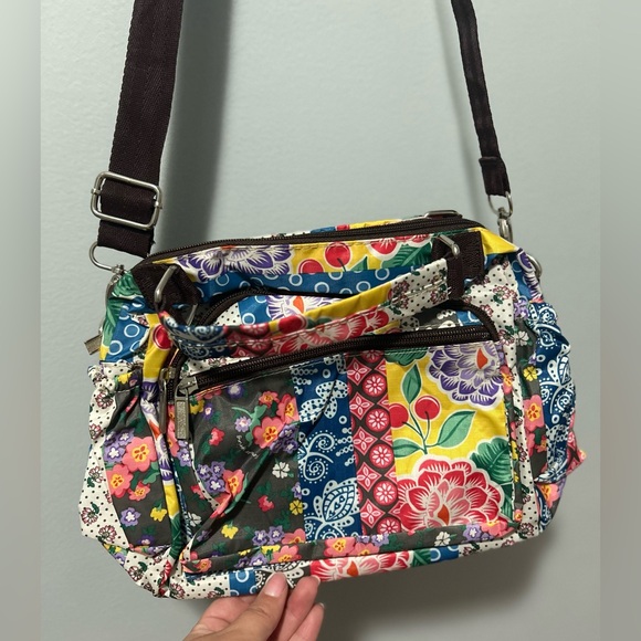 Floral Abstract Pattern Cross-Body/Shoulder Bag - Picture 5 of 9